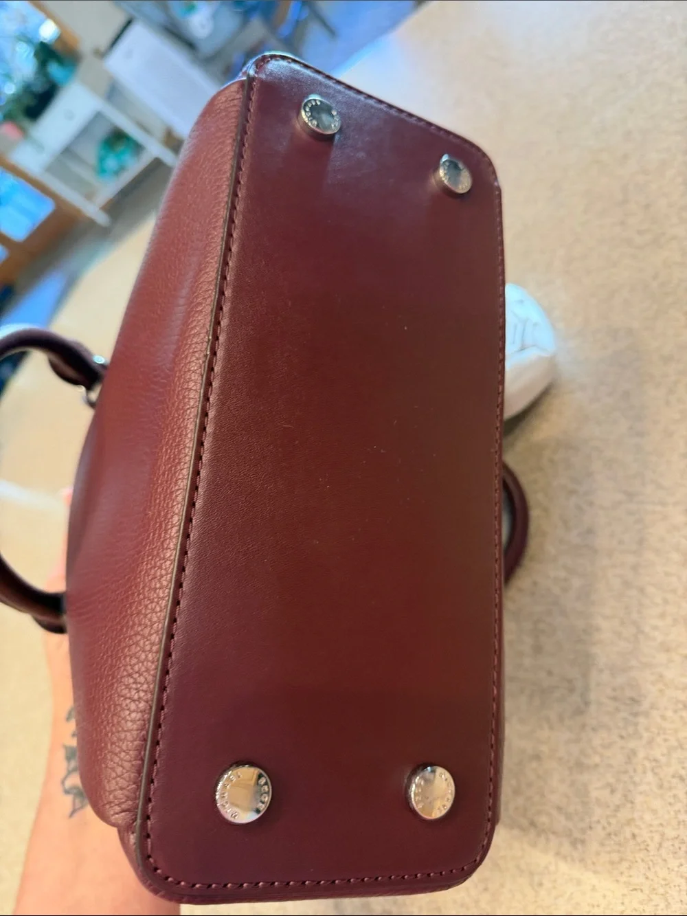 NWT Michael Kors Sienna Merlot Md messenger Leather Satchel Silver hard ware